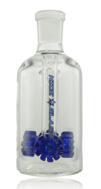 Nice Glass Blue 19mm Coring Grid Ash Catcher Front