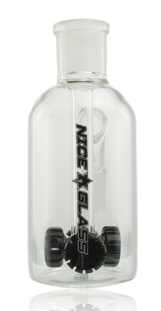 Nice Glass Black 19mm Coring Grid Ash Catcher Front