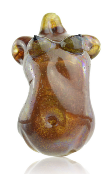 Nubian Torso Glass Pipe by Bearclaw Glass FRont