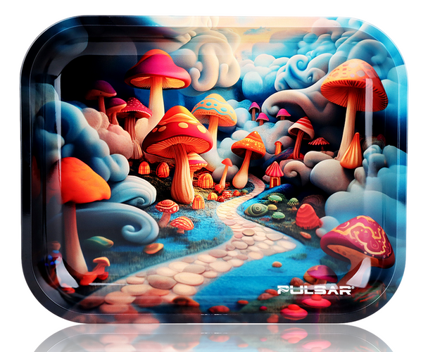 Pulsar Large Metal Rolling Tray with Shroom Path Design
