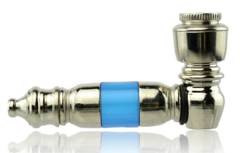 Small Blue Small Nickel & Acrylic Chamber Metal Pipe