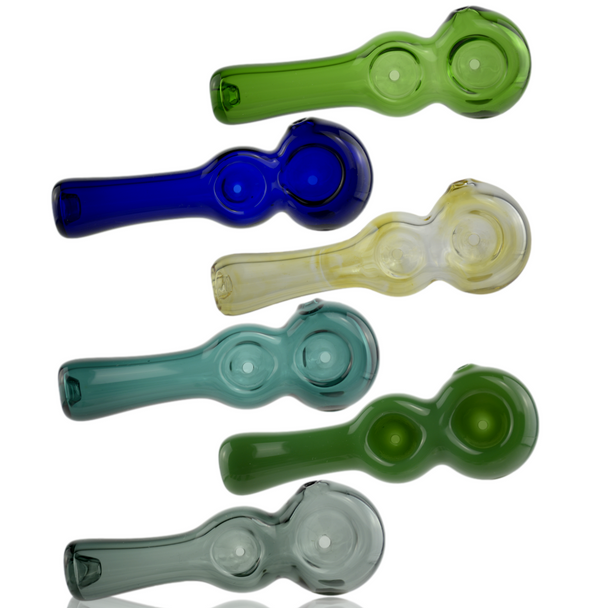 Double Bowl Glass Hand Pipes Double Bowl Glass Hand Pipes