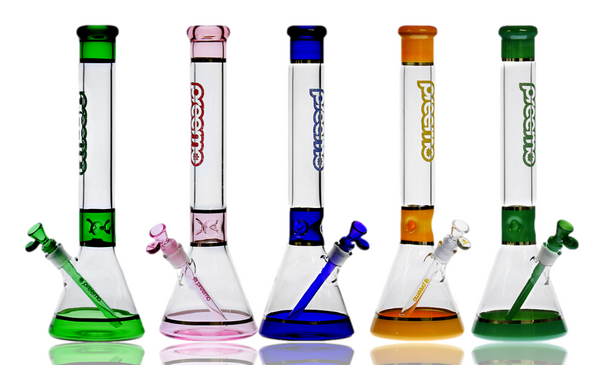 18" Preemo Glass Colour Base Beaker Tube Collection