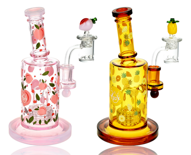 8" Pulsar Fruit Series Glow Dab Rig Sets