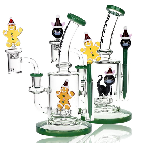 8.25" Holidaze Series Glass Dab Rig Sets