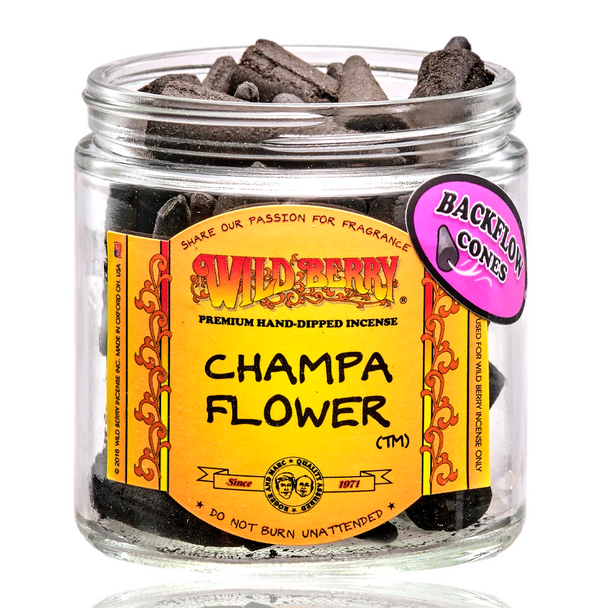 Wild Berry Backflow Incense Cones - Champa Flower Scent