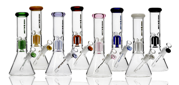 12" Nice Glass 4 Arm Perc Beaker Bongs