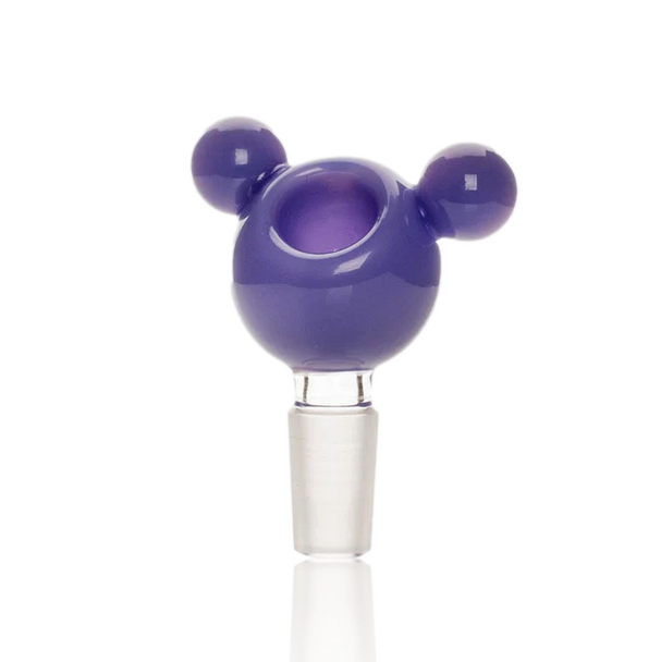 14mm Red Eye Glass Bear Bowl in Purple Slyme