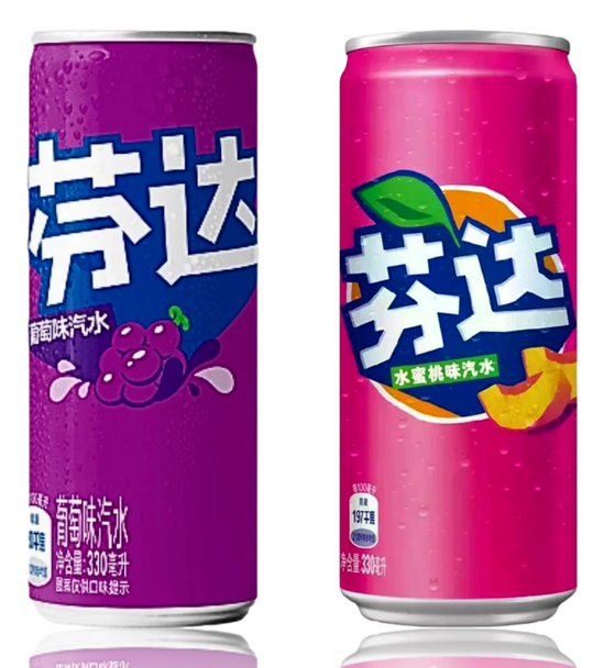 Fanta Imported from China in Grape & Peach