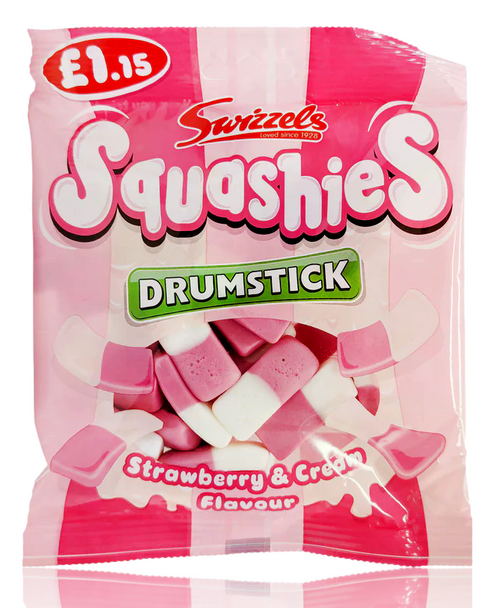 Swizzels Squashies Dumstick Strawberry & Cream from United Kingdom