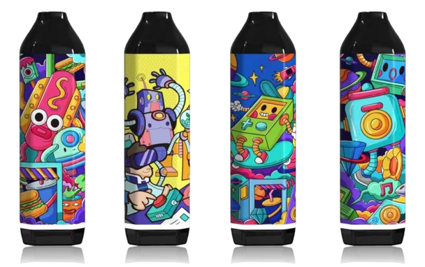 Cookies 510 box mod batteries with 4 colourful assorted cartoon graphic designs