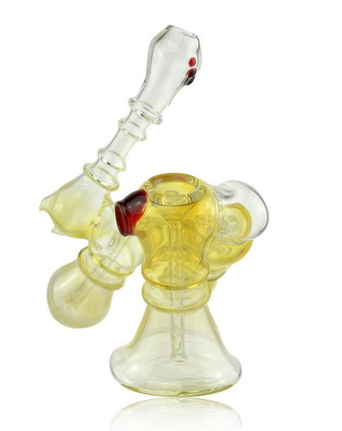 Lethal Glass Colour Changing Triple Chamber Push Bubbler Front