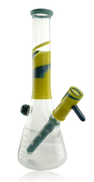 Karl 73 Glass 14mm Pyrex Beaker Mini Tube With Worked Stem Quarter Right