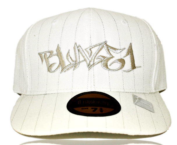 Blaze1 7 1/4" Pro Fit Hat White Pin Stripe