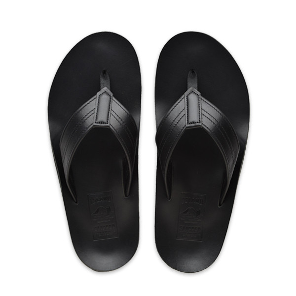 Island Pro Classic Leather Flip Flop Sandals Slip On Men\'s 9 Black Men main image 2