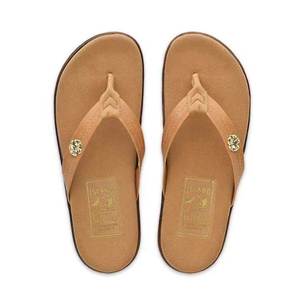 Hibiscus Leather Thong Sandal | Handmade in Hawaii | Island Slipper