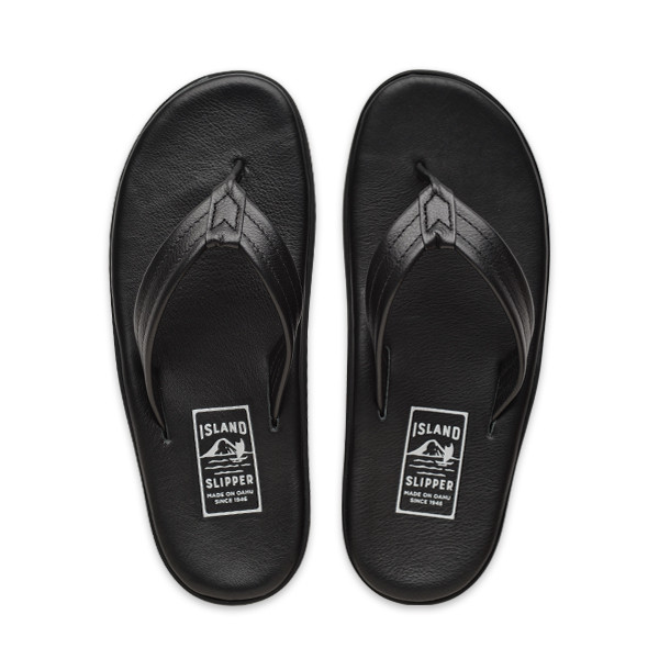 Black Leather Sandals | Handmade in Hawaii Since 1946 | Island Slipper