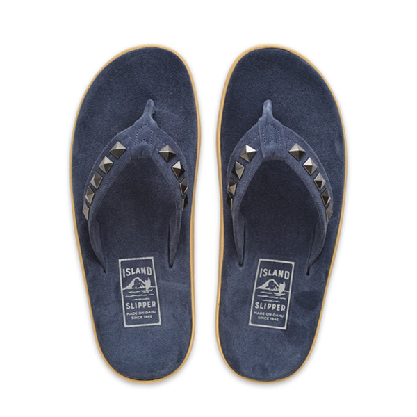 Made in Hawaii | Classic Leather Suede + Studs Thong Sandals