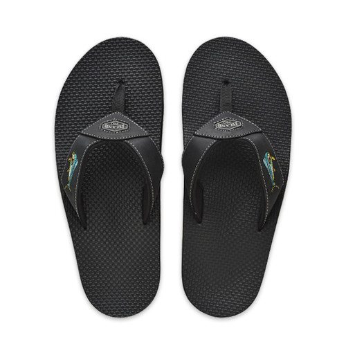Made in Hawaii | Men's Black Wet Deck Thong Sandals