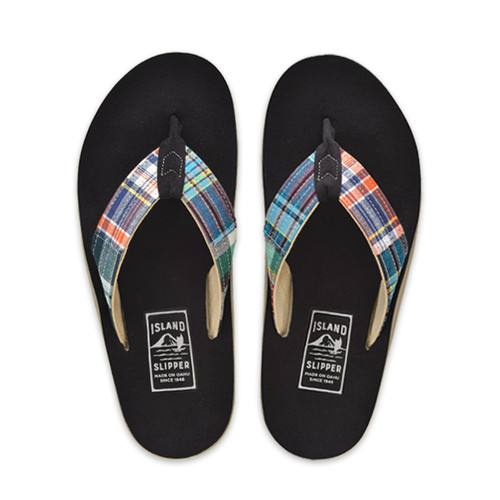 Made in Hawaii | Men's Madras Rubber Thong Non-Mark Sandals