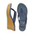 Herringbone/Navy Suede