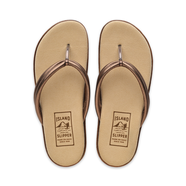 Made in Hawaii | Women's Leather Thong Flat Comfort