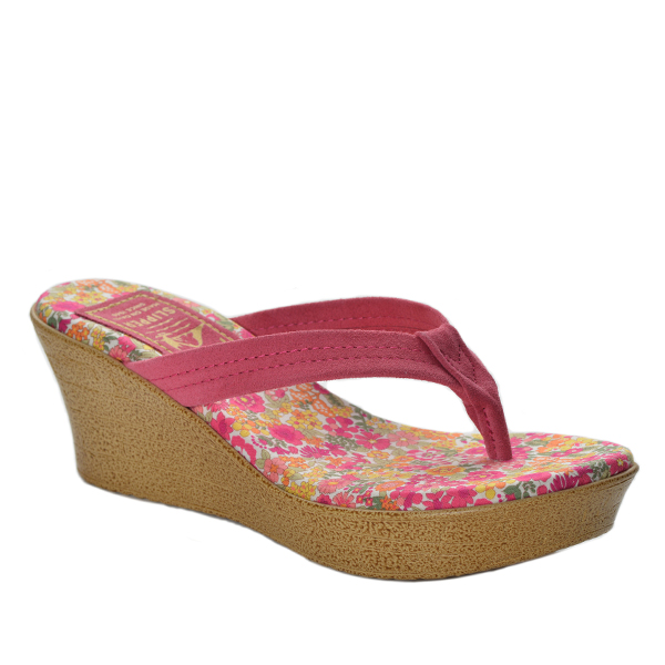 Made in Hawaii | Women's Fabric Floral Thong Platform
