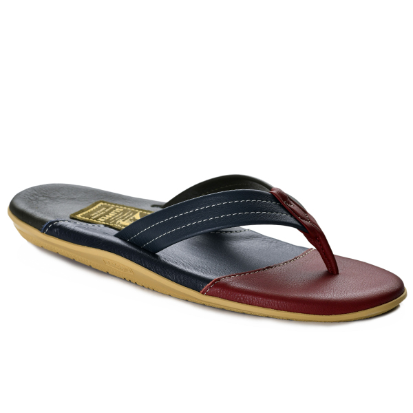 Made in Hawaii USA | Men's Tri Color Leather Thong Sandals