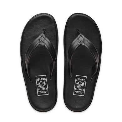 Made in Hawaii | Classic Black Leather Thong Sandals