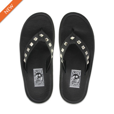 【箱無し】 SLIPPER PB202 Black US9 27cm Made in Hawaii | Classic Black Leather Thong Sandals