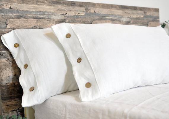 Buttoned Linen Duvet Cover