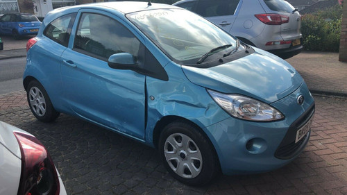 FORD KA RIGHT DRIVER SIDE DOOR IN SCUBA BLUE 2008 - 2016 (Door Skin ONLY)