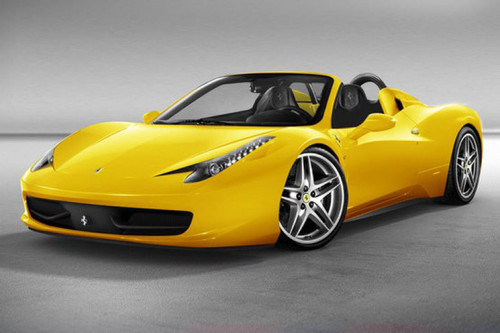 Yellow Ferrari 458 Spyder
