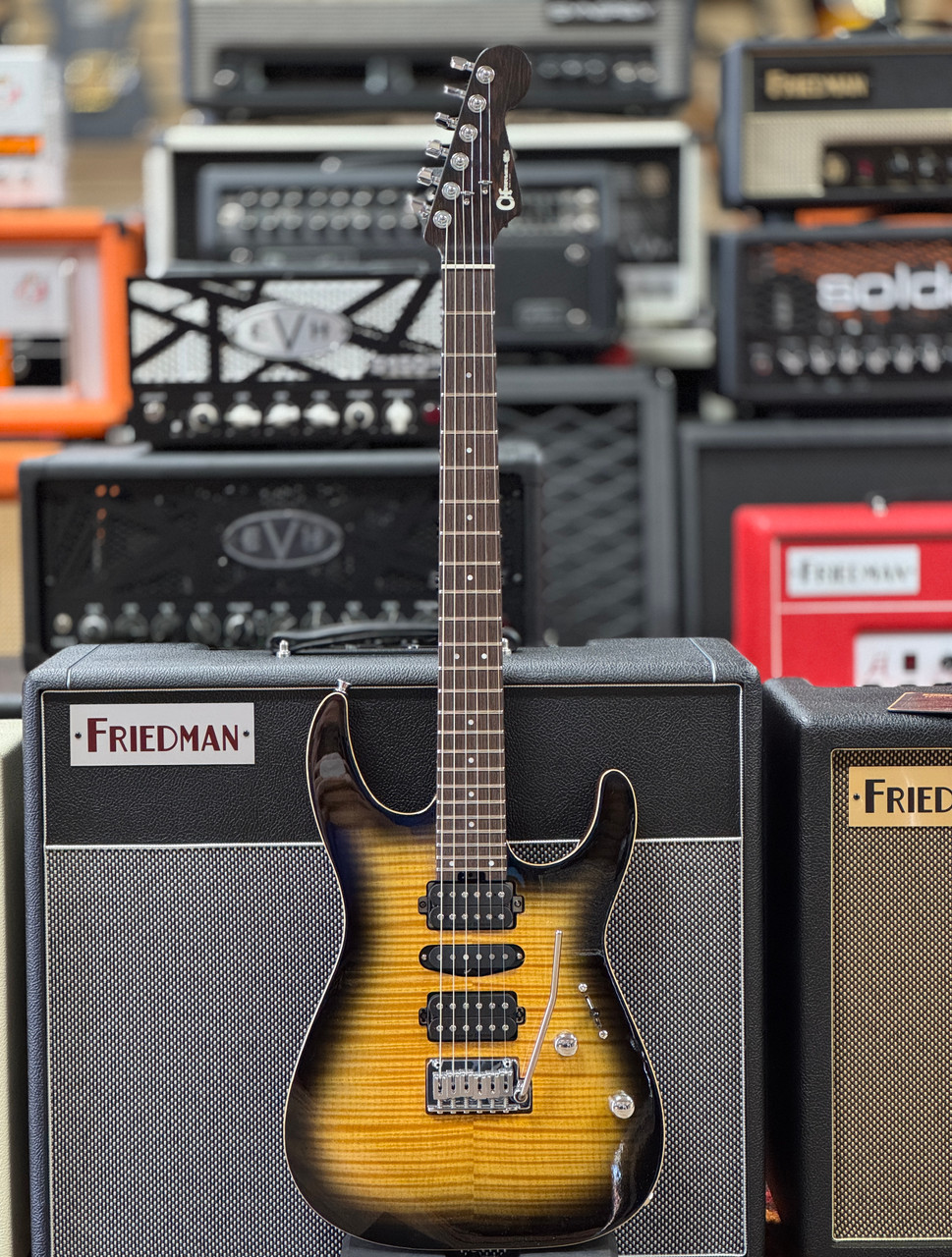 Charvel DK24 HSH 2PT W MAHOGANY WITH FLAME MAPLE Antique Burst