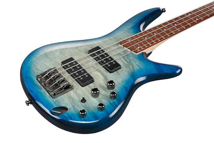 Ibanez SR400EQM 4-String Bass Stained Cosmic Blue Starburst