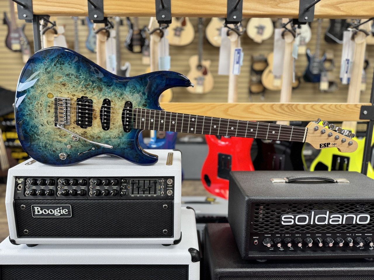 ESP Original Japan Snapper CTM Nebula Blue Burst