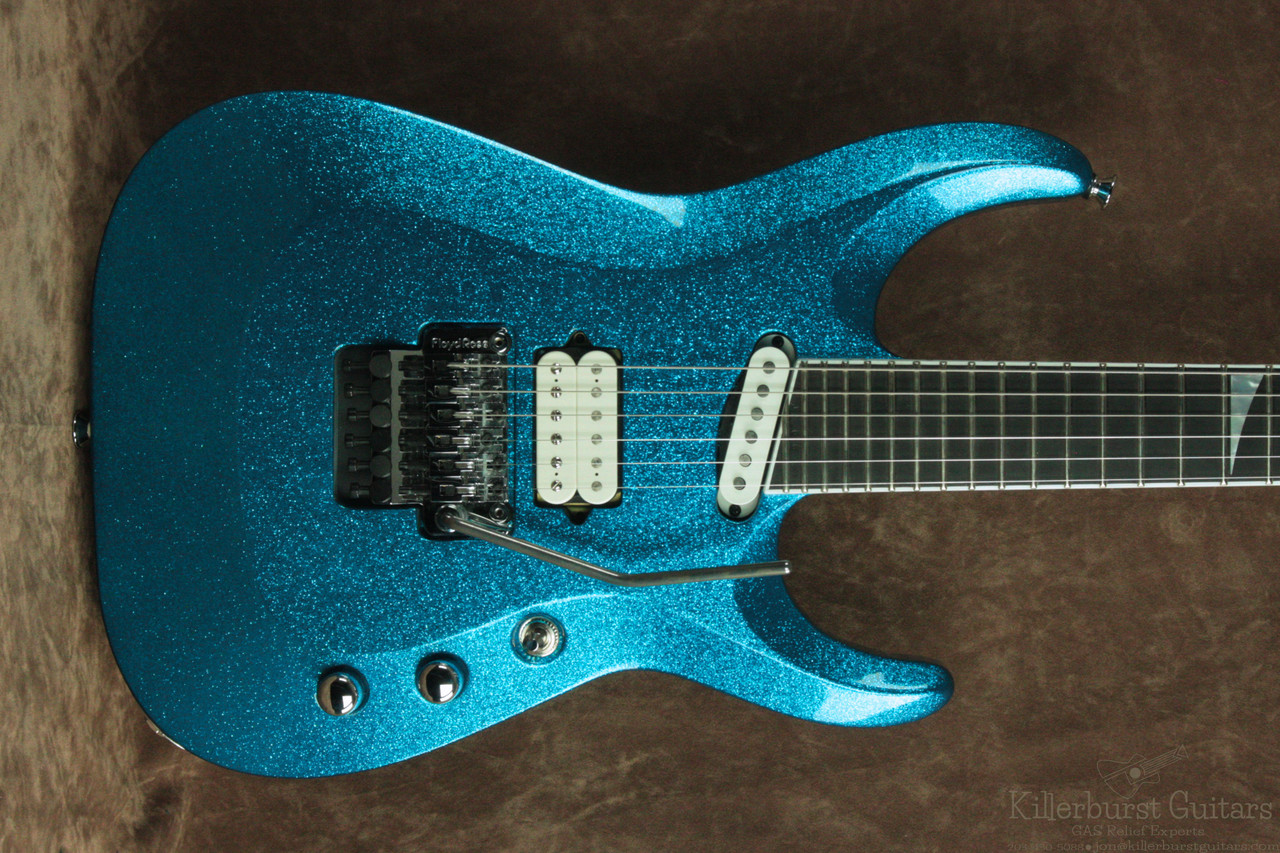 Jackson USA Custom Shop Masterbuilt Soloist Arch-Top Blue Sparkle NAMM