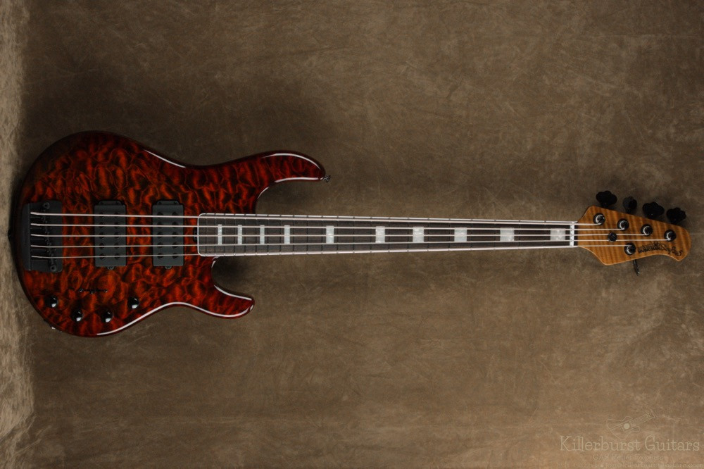 Music Man Sting Ray 5 HH BFR Giants Orange Quilt