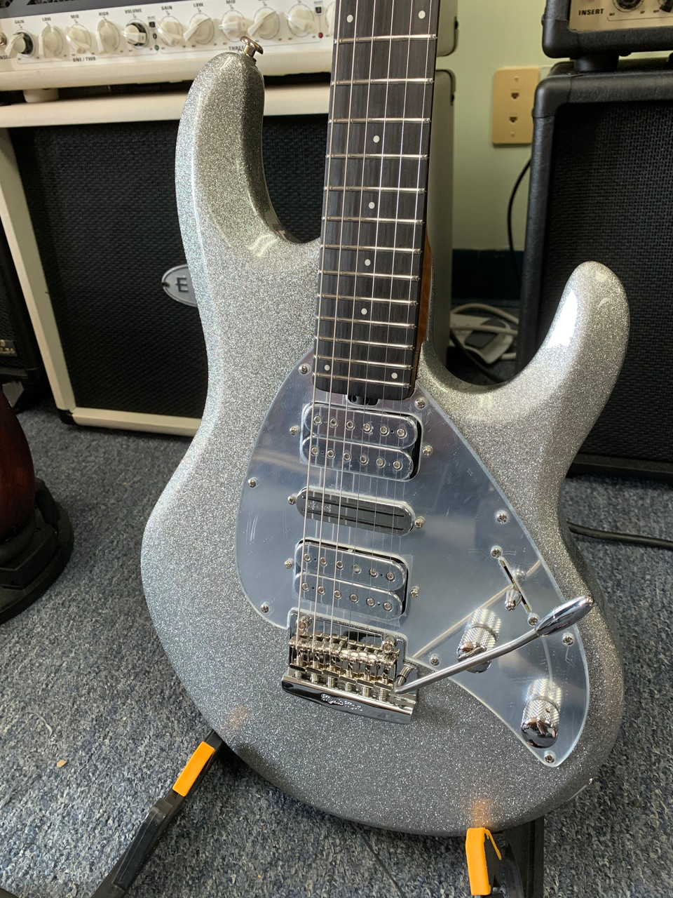 Ernie Ball Music Man Silhouette BFR 2020 Silver Flake Sparkle