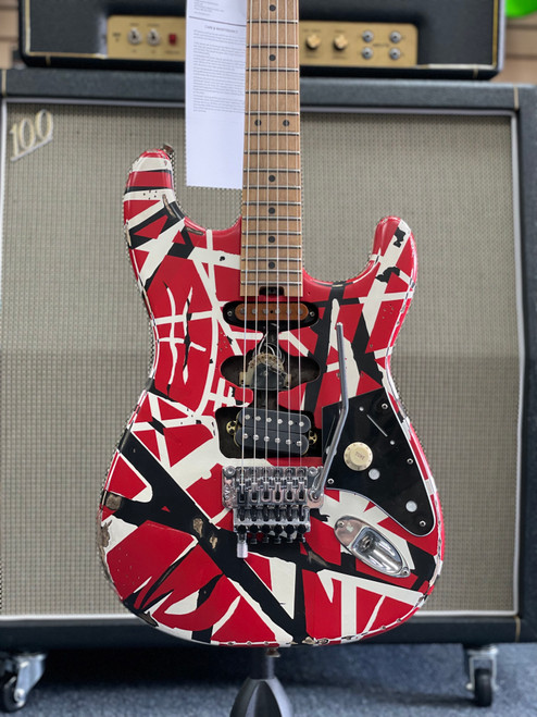 EVH Frankenstein 5150 Red Black White Striped