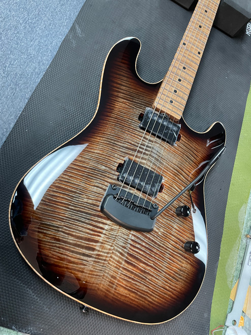 Ernie Ball Music Man Sabre Cobra Burst Massive Flame!