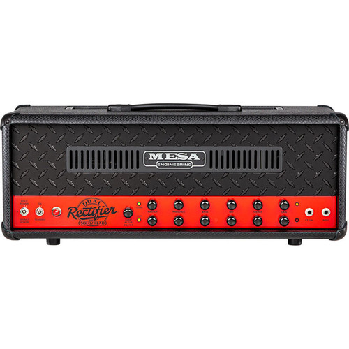 Mesa Boogie '90s Dual Rectifier Head Limited Head Black Snake Vinyl, Rosso Scuderia Red Chassis