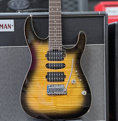 Charvel DK24 HSH 2PT W MAHOGANY WITH FLAME MAPLE Antique Burst