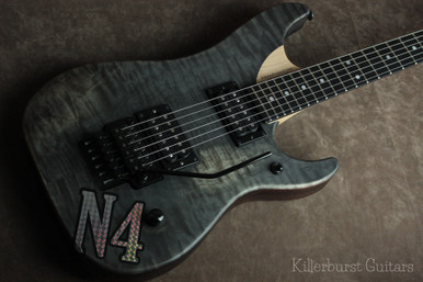 【希少】Washburn USA製 N4 DARK Washburn-N4-Black-Quilt-