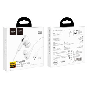 Hoco Wired earphones Type-C with mic Hoco Wired earphones Type-C with mic