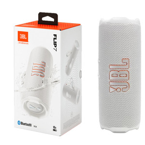 JBL Flip 7 Portable IP68 Waterproof Bluetooth Speaker White JBL Flip 7 Portable IP68 Waterproof Bluetooth Speaker White