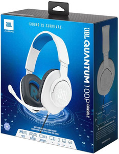JBL Quantum 100P Gaming Wired Headphones Blue & White JBL Quantum 100P Gaming Wired Headphones Blue & White