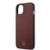 Mercedes-Benz Hardcase iPhone 13 Real Leather - Stars Pattern - Red