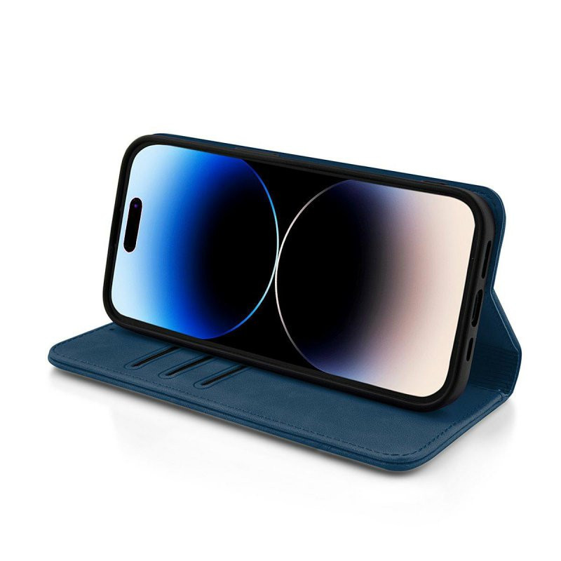 ANG PU Leather Mobile Phone Book Case (Navy Blue) - Samsung S24 FE ANG PU Leather Mobile Phone Book Case (Navy Blue) - Samsung S24 FE