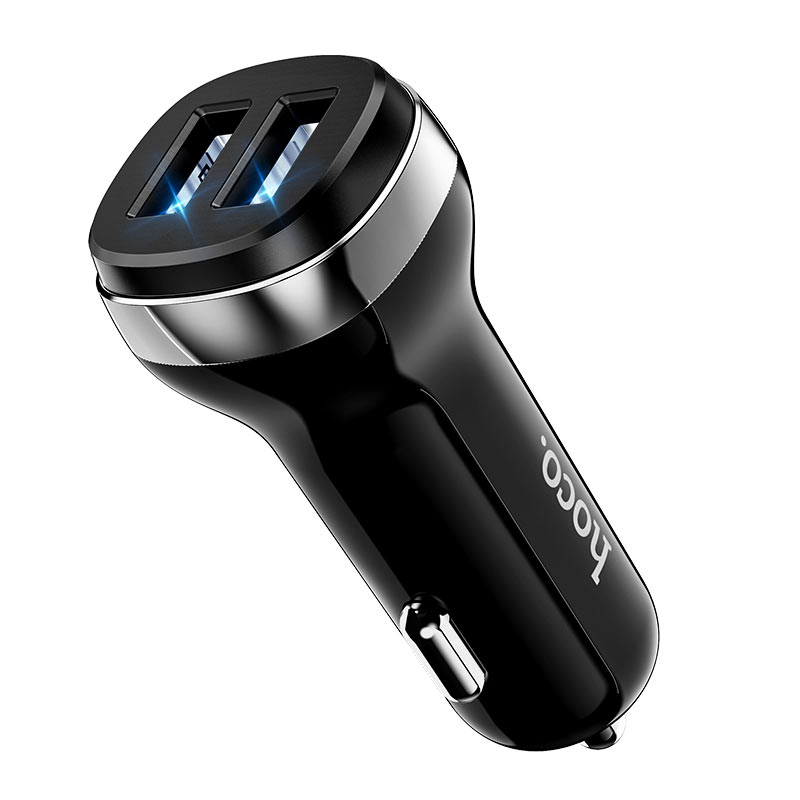 Hoco Car charger dual port With Cable Hoco Car charger dual port With Cable